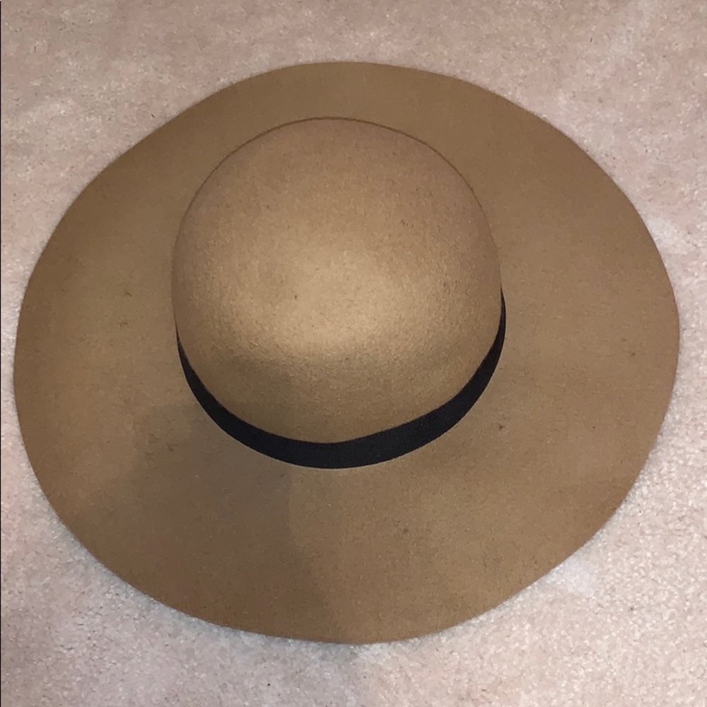 Brown and black hat
